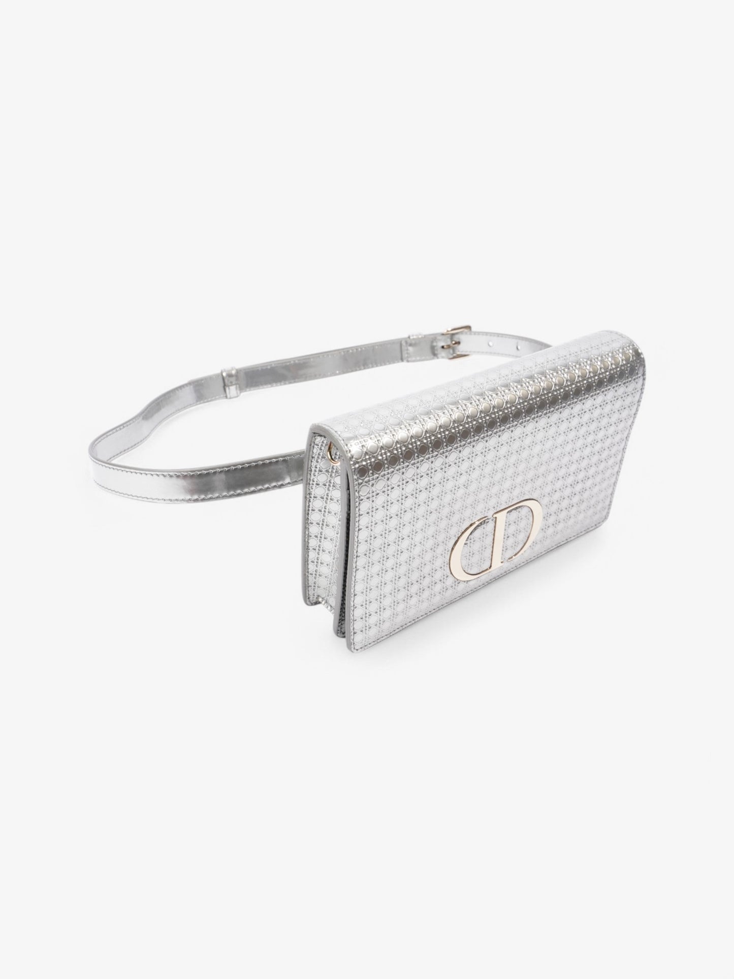 Christian Dior 30 Montaigne 2 In 1 Pouch Grey Calfskin Leather