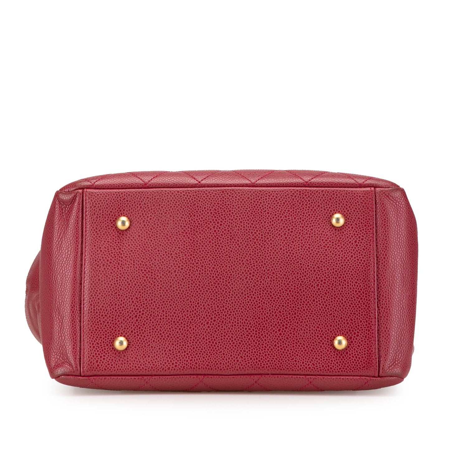 Chanel Caviar Grand Shopping Tote Red