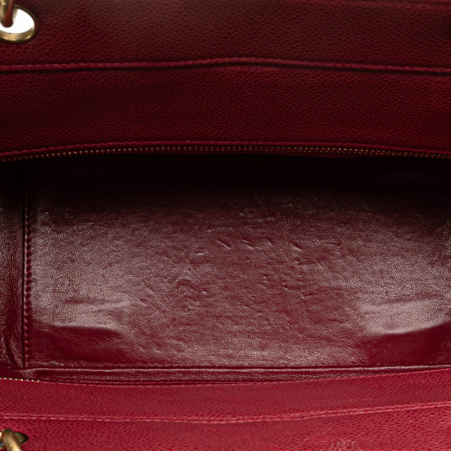 Chanel Caviar Grand Shopping Tote Red