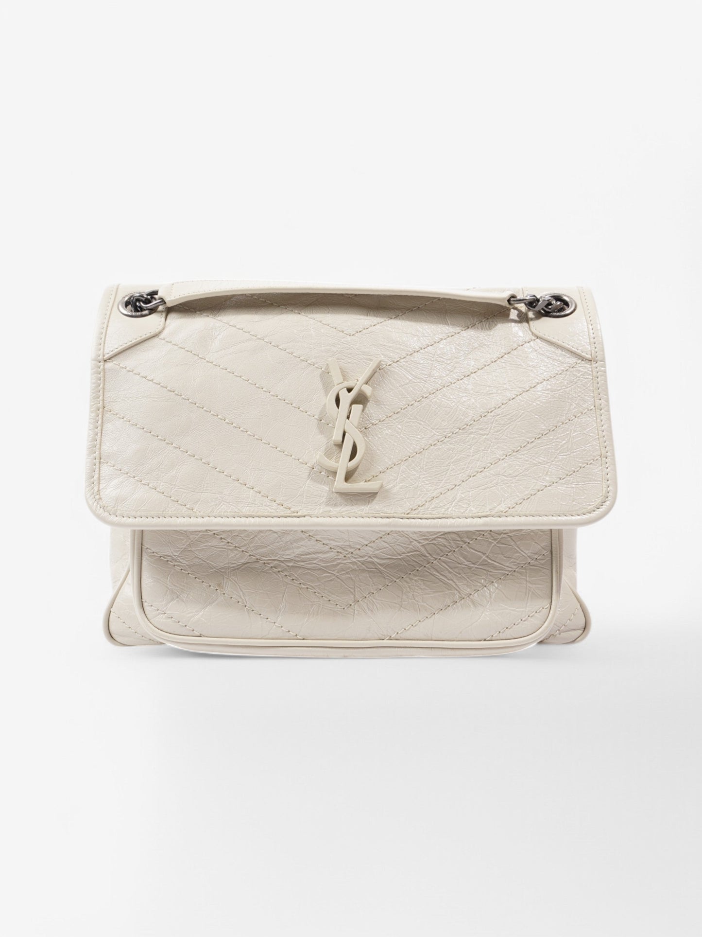 Saint Laurent Niki Cream Leather Medium
