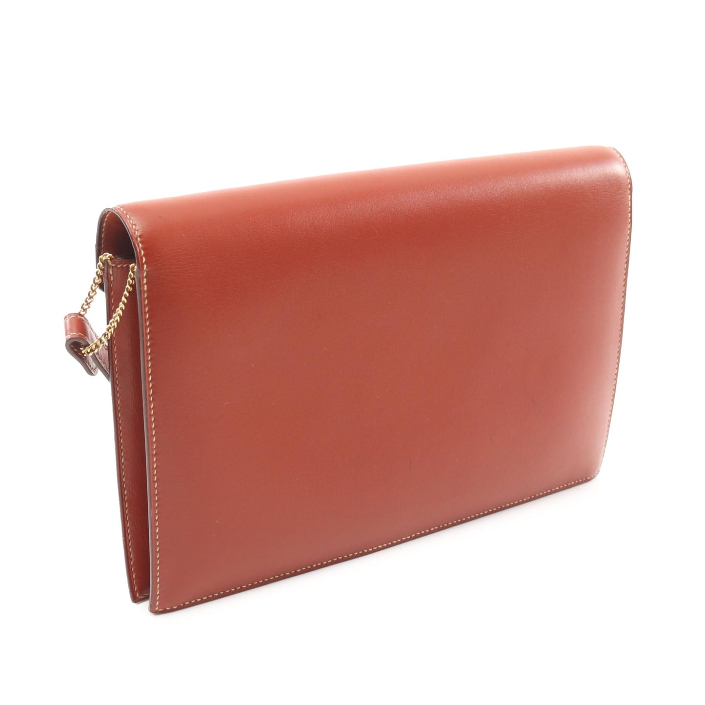 Hermès Box Calf Lydie Clutch Brown