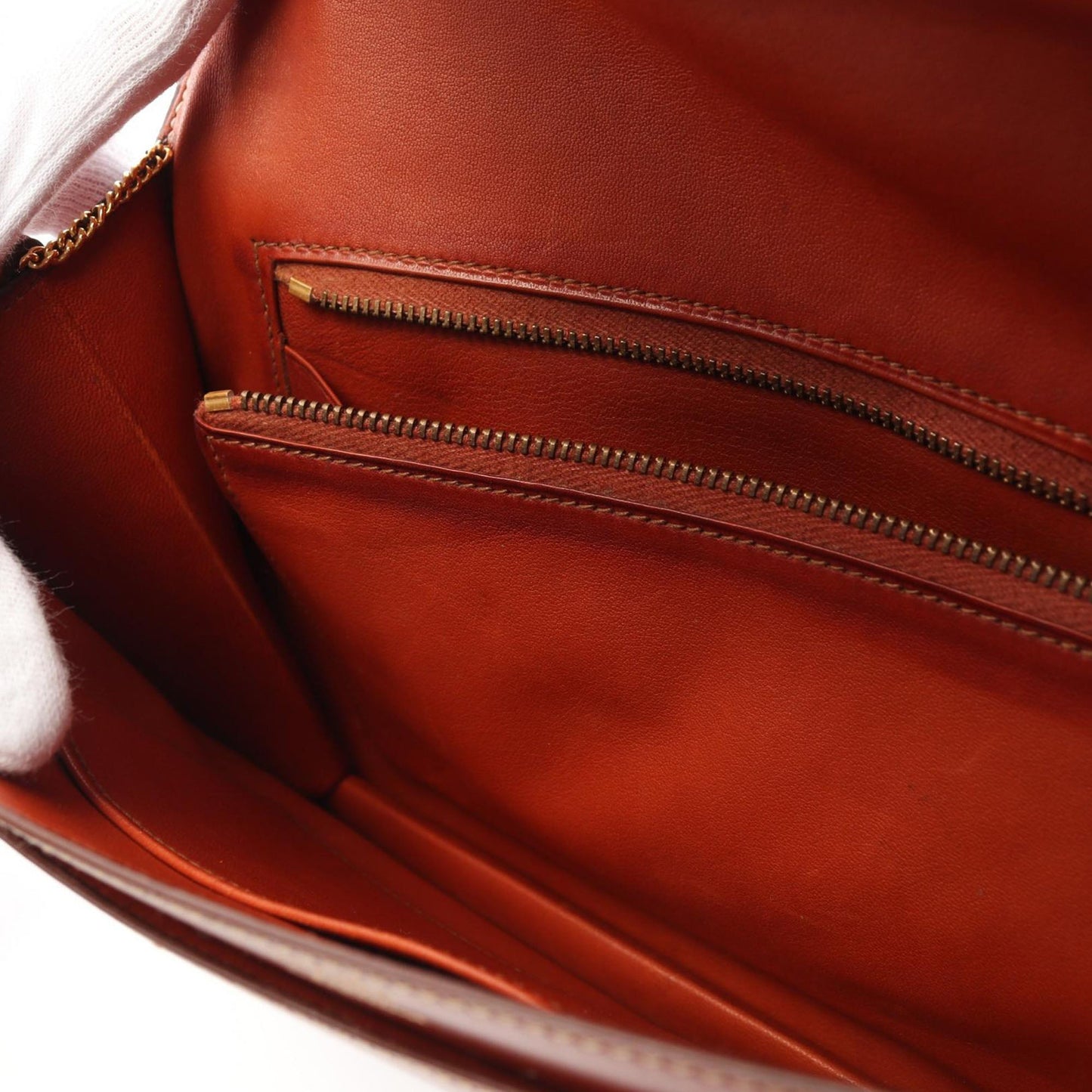Hermès Box Calf Lydie Clutch Brown