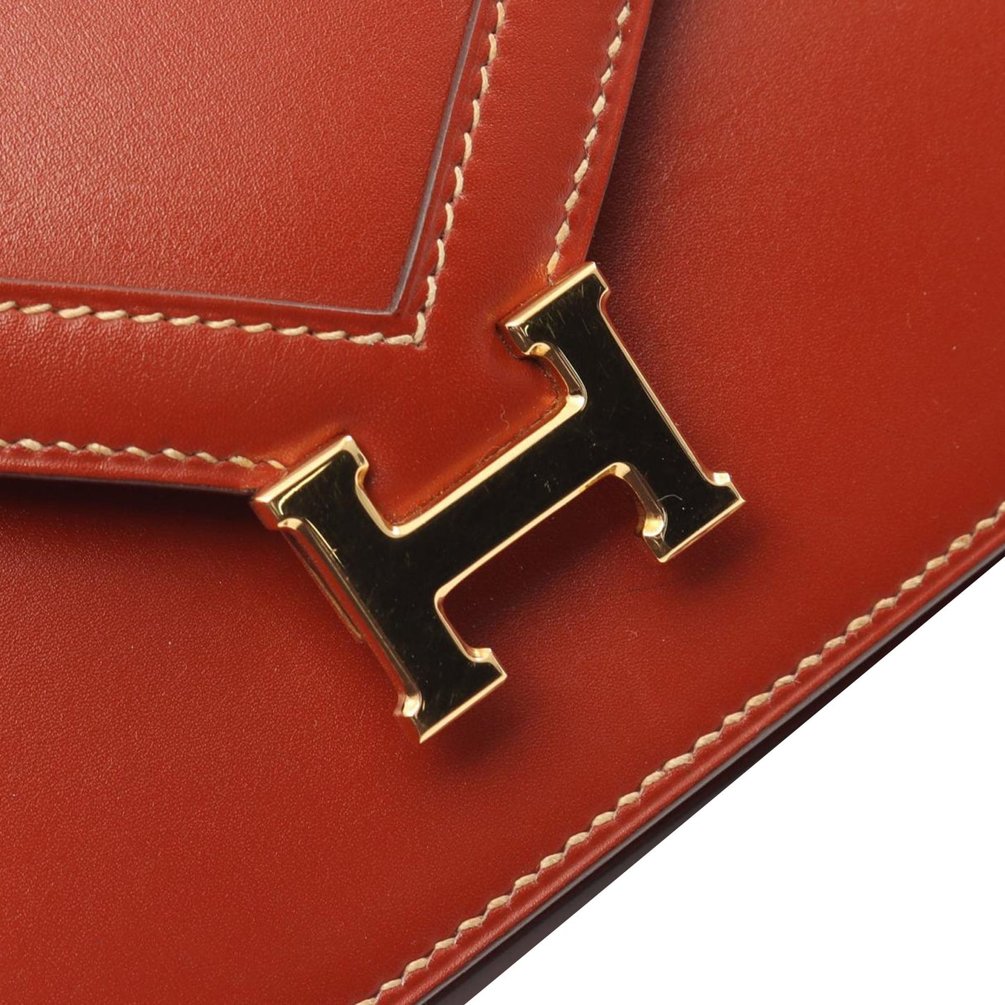 Hermès Box Calf Lydie Clutch Brown