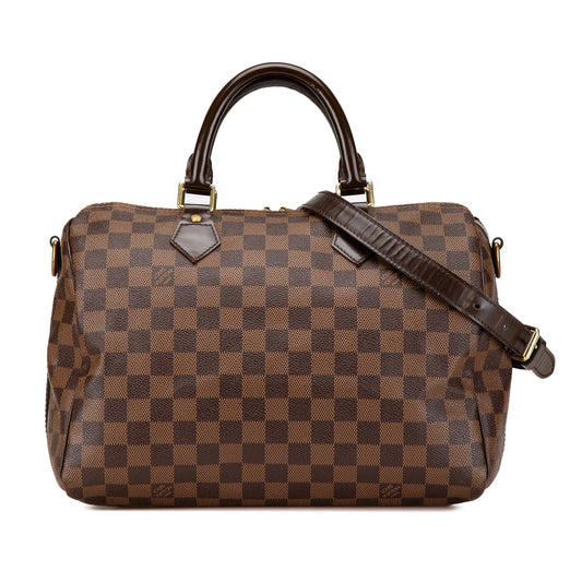Louis Vuitton Damier Ebene Speedy Bandouliere 30 Brown