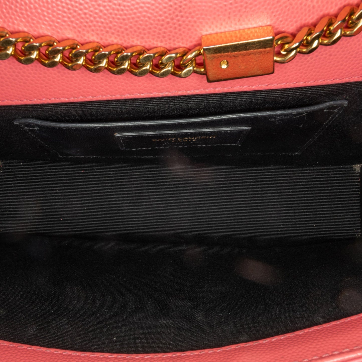 Saint Laurent Medium Grain De Poudre Monogram Kate Crossbody Pink