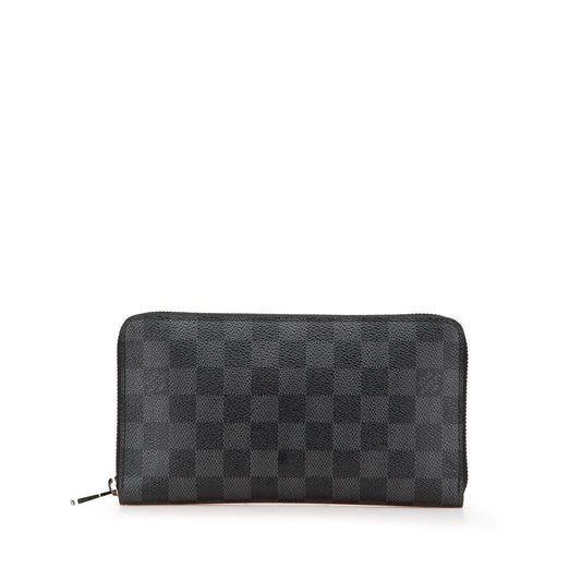 Louis Vuitton Damier Graphite Zippy Organizer Wallet Black