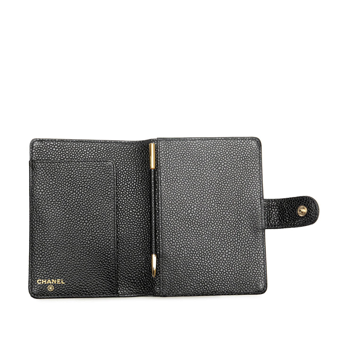 Chanel Mini Caviar Agenda Cover Black