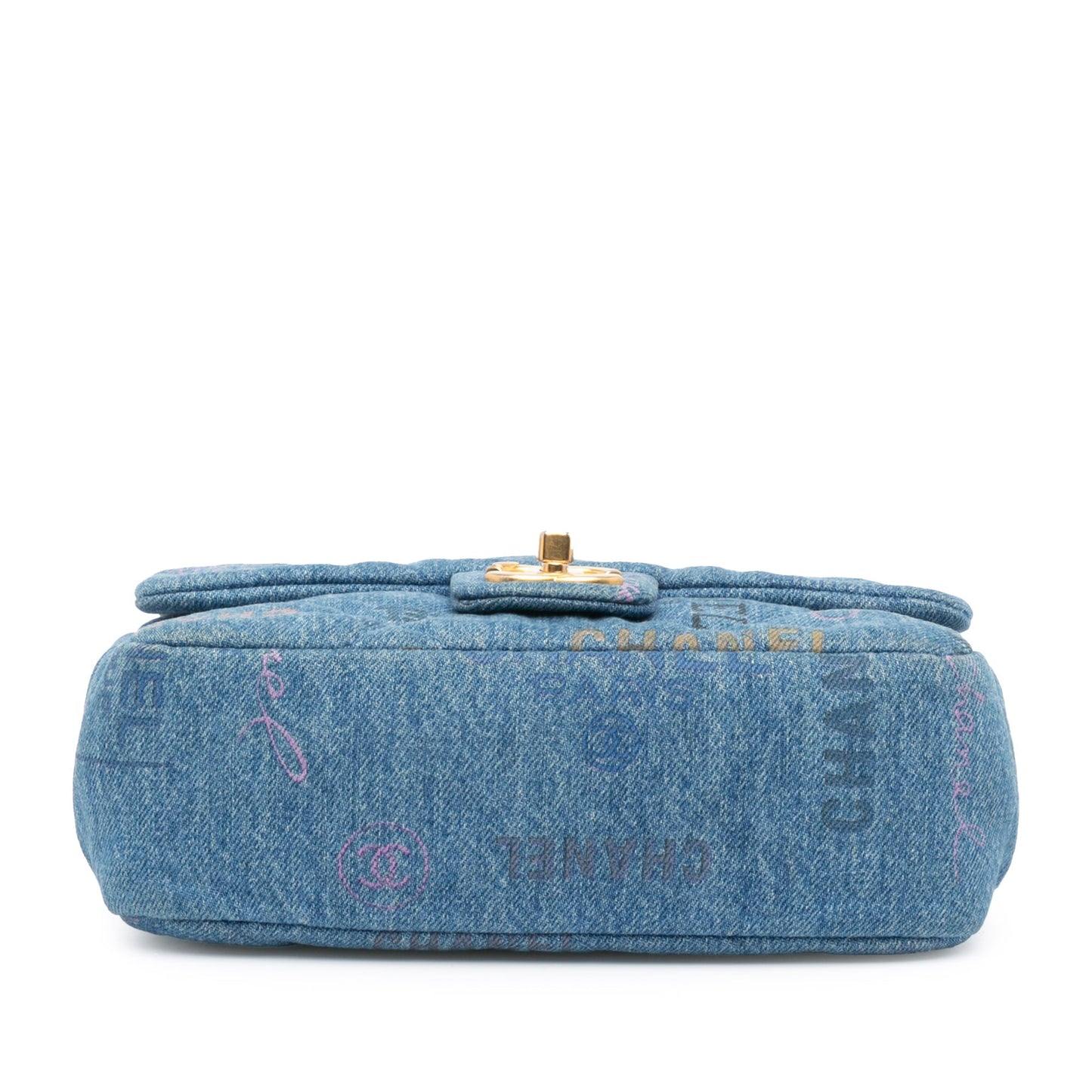Chanel Mini Rectangular Denim Mood Flap Blue