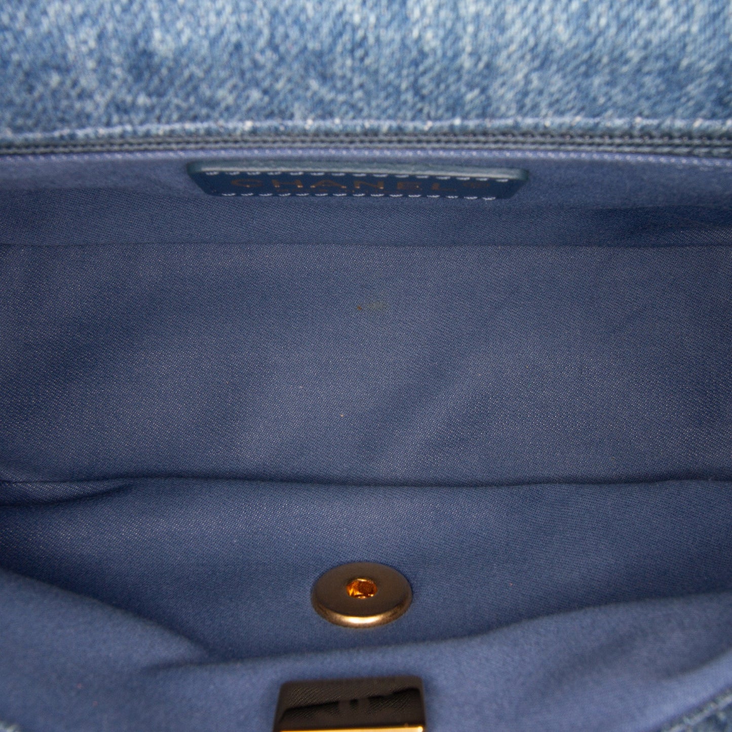 Chanel Mini Rectangular Denim Mood Flap Blue