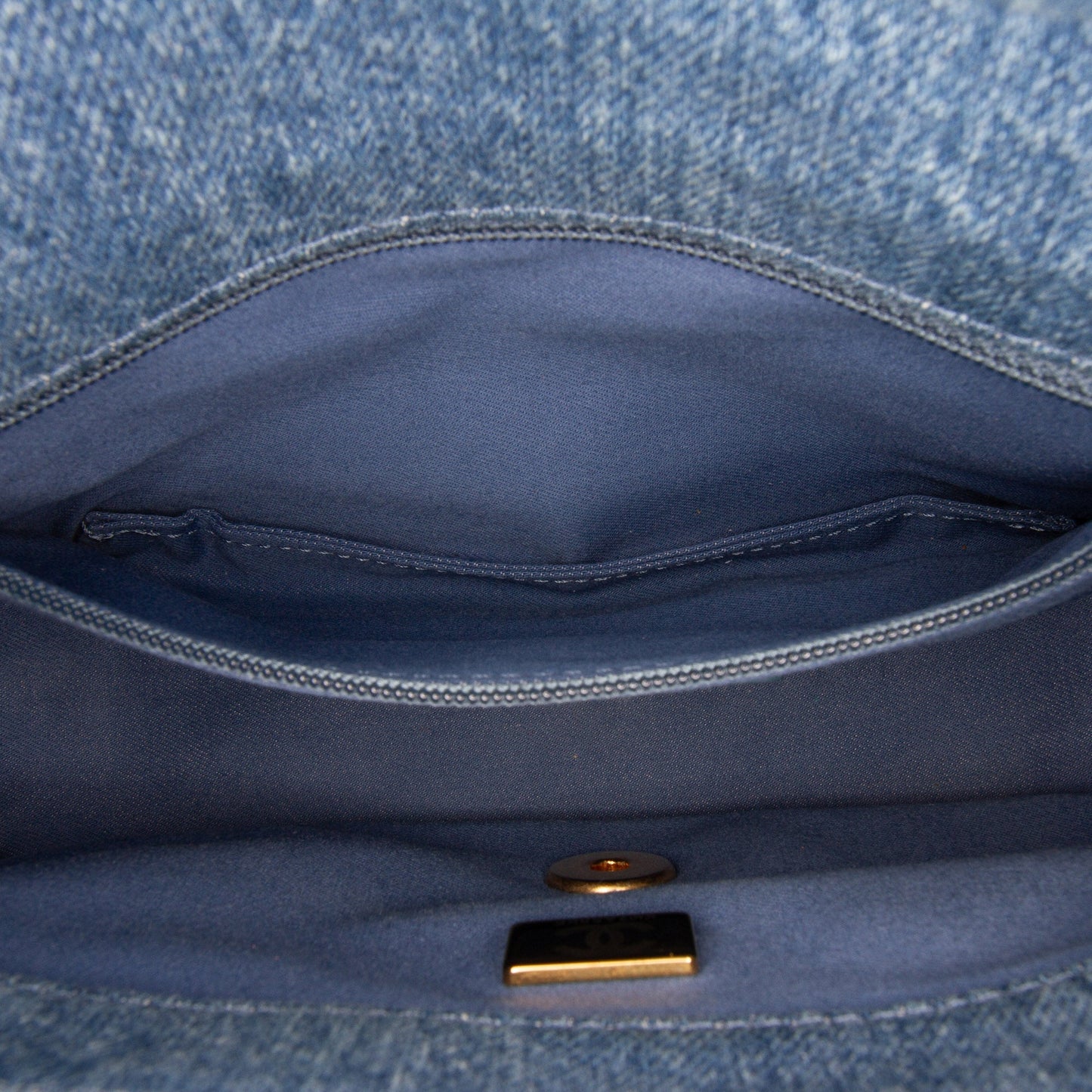 Chanel Mini Rectangular Denim Mood Flap Blue