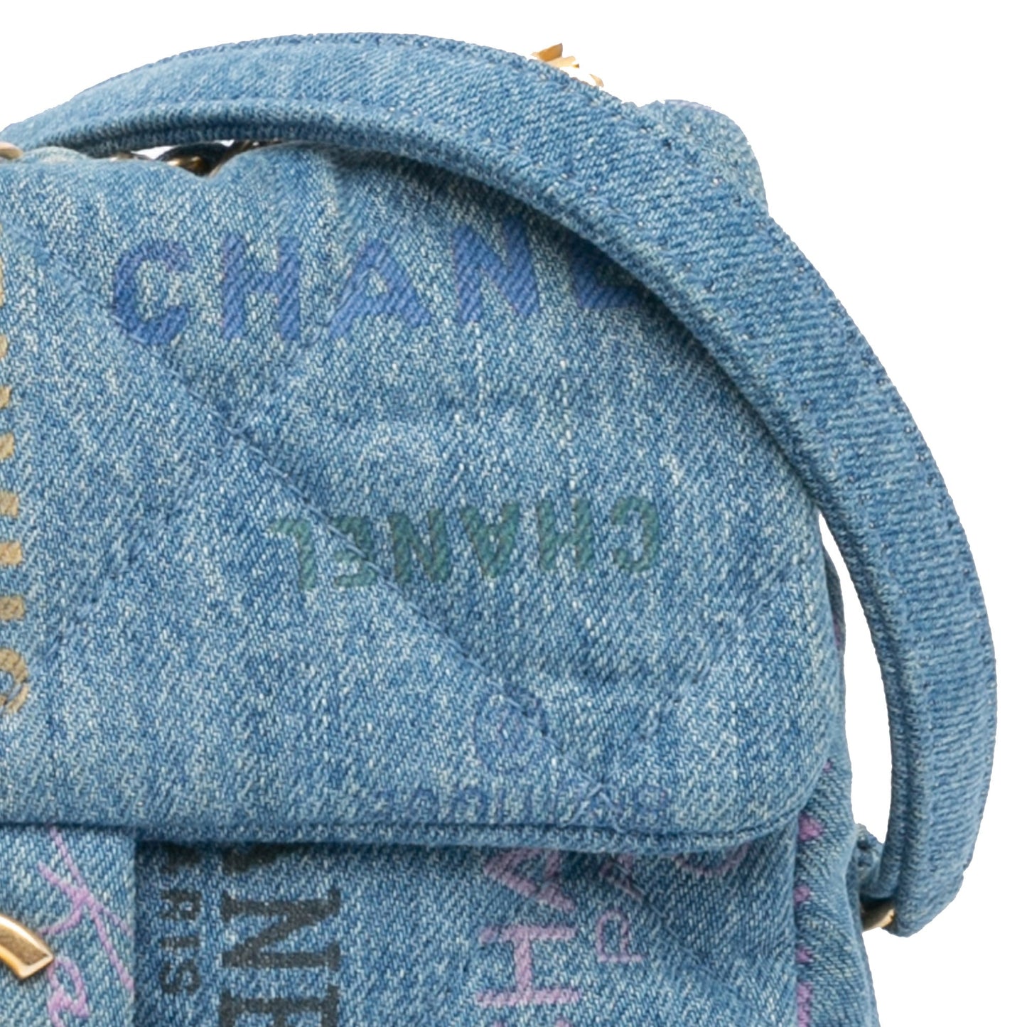Chanel Mini Rectangular Denim Mood Flap Blue