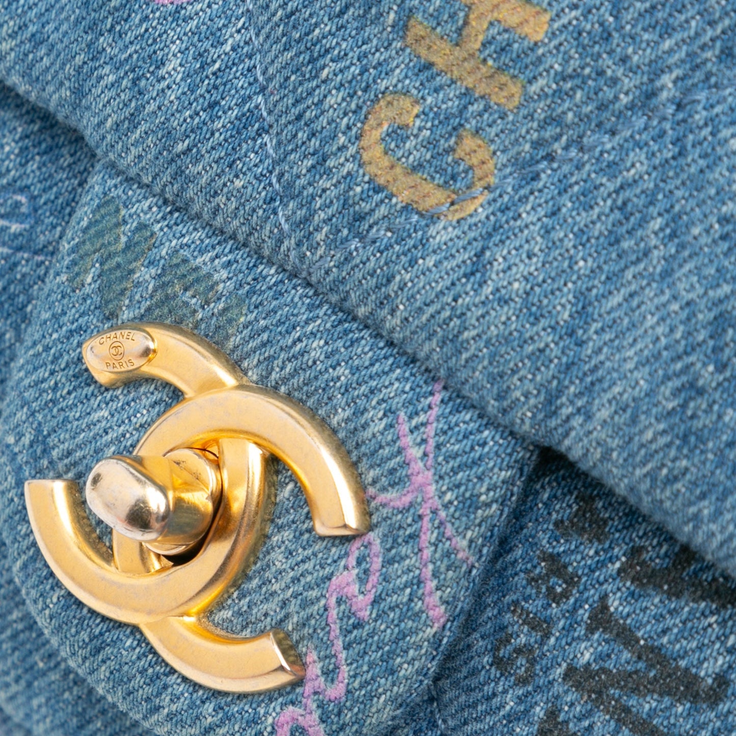 Chanel Mini Rectangular Denim Mood Flap Blue