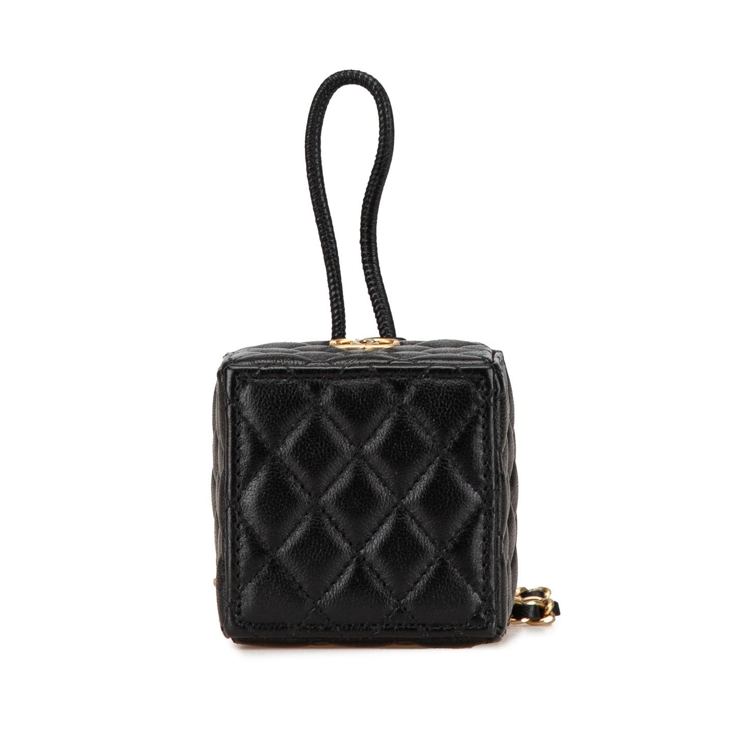 Chanel Mini Quilted Calfskin Drawstring Bucket Bag Black