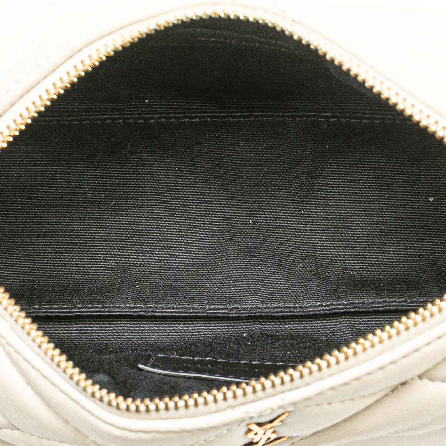 Saint Laurent Mini Quilted Lambskin Sade Tube Bag White