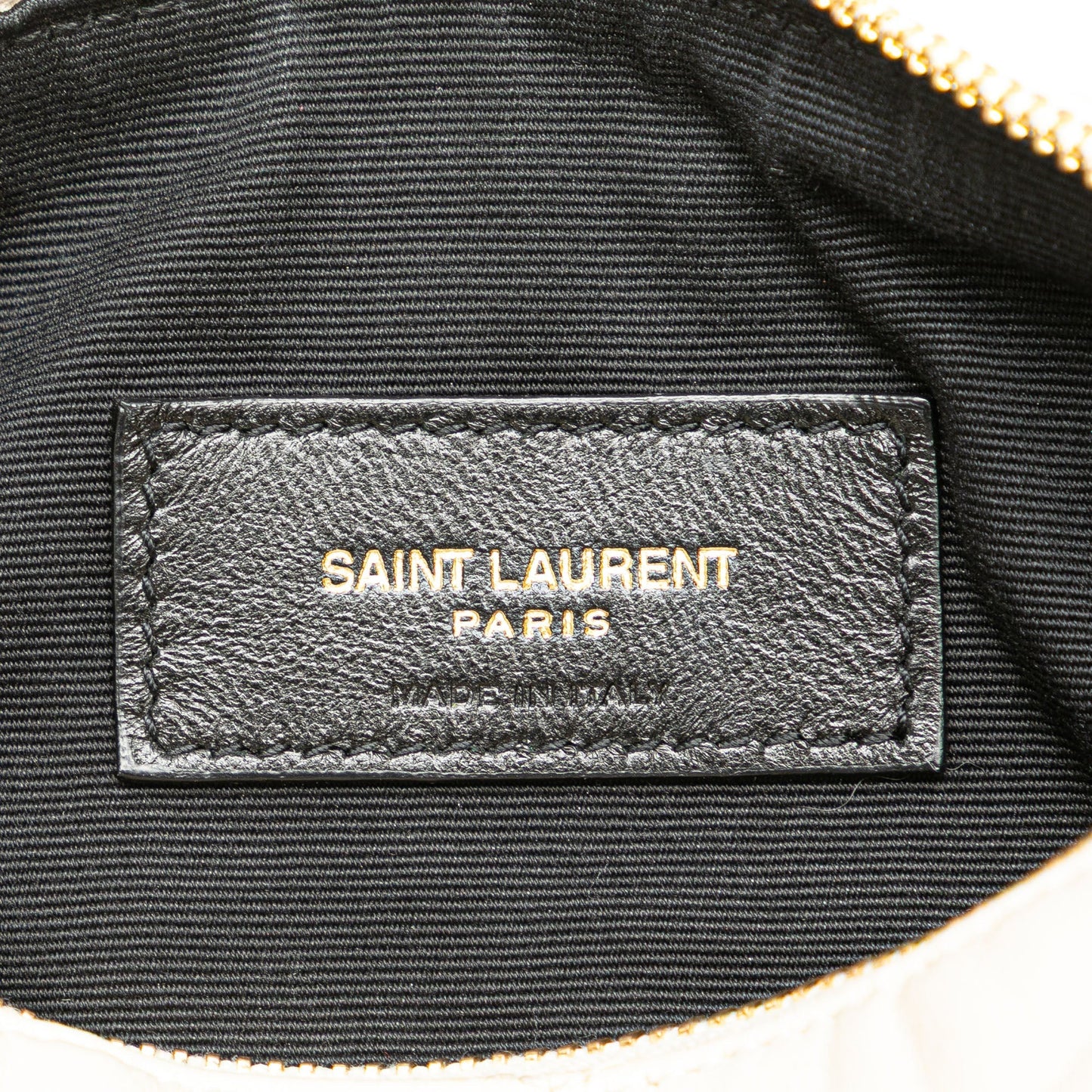 Saint Laurent Mini Quilted Lambskin Sade Tube Bag White