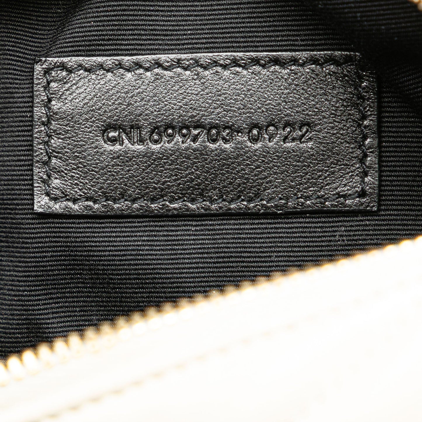 Saint Laurent Mini Quilted Lambskin Sade Tube Bag White