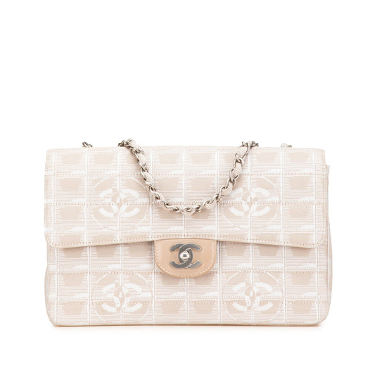Chanel Medium New Travel Line Nylon Single Flap Brown
