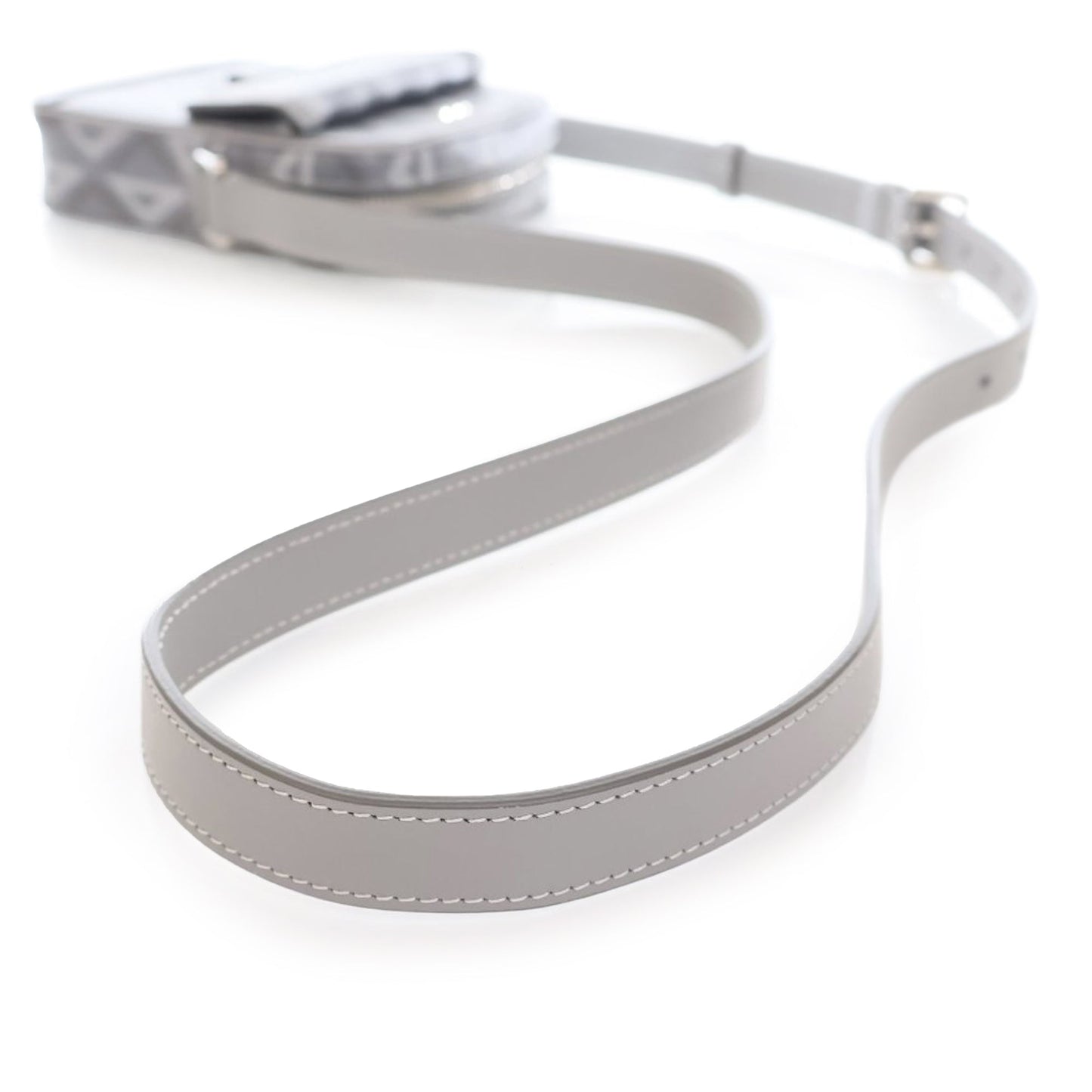 Dior Coated Canvas CD Diamond Hit The Road Vertical Wallet On Strap Gray