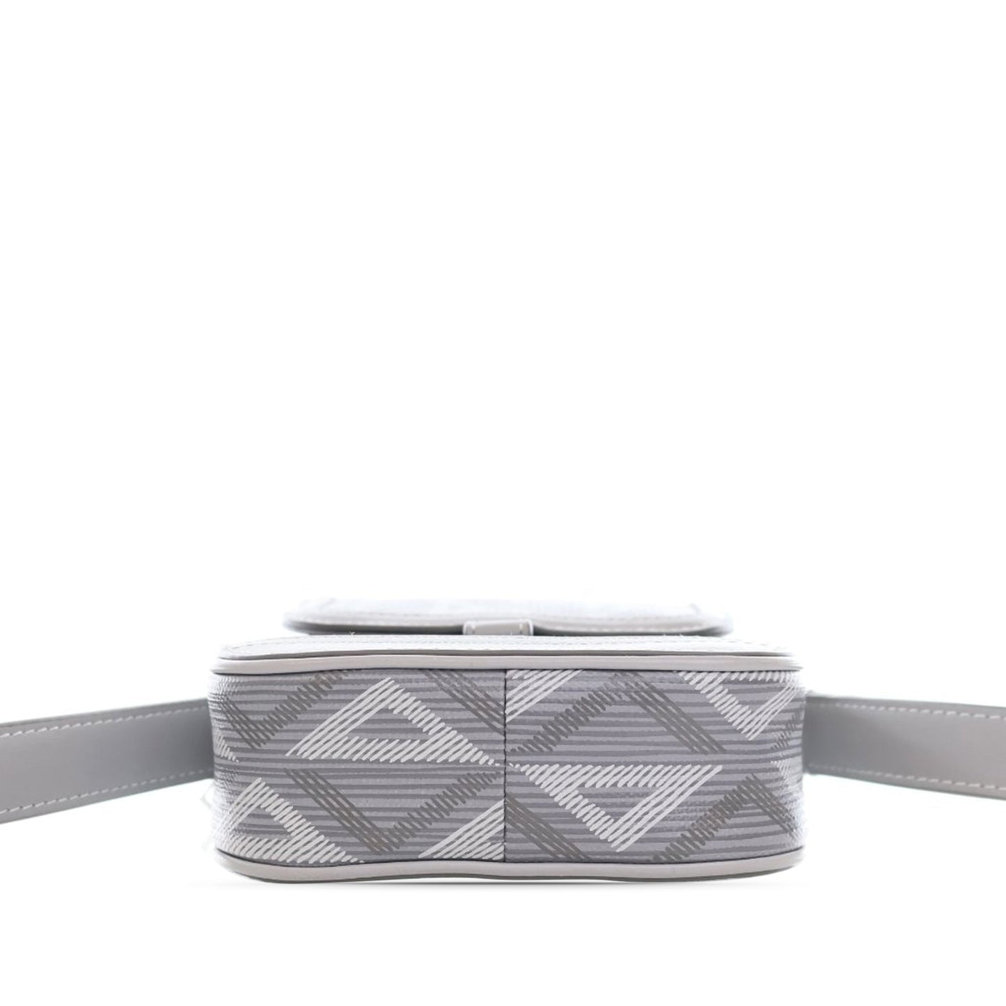 Dior Coated Canvas CD Diamond Hit The Road Vertical Wallet On Strap Gray