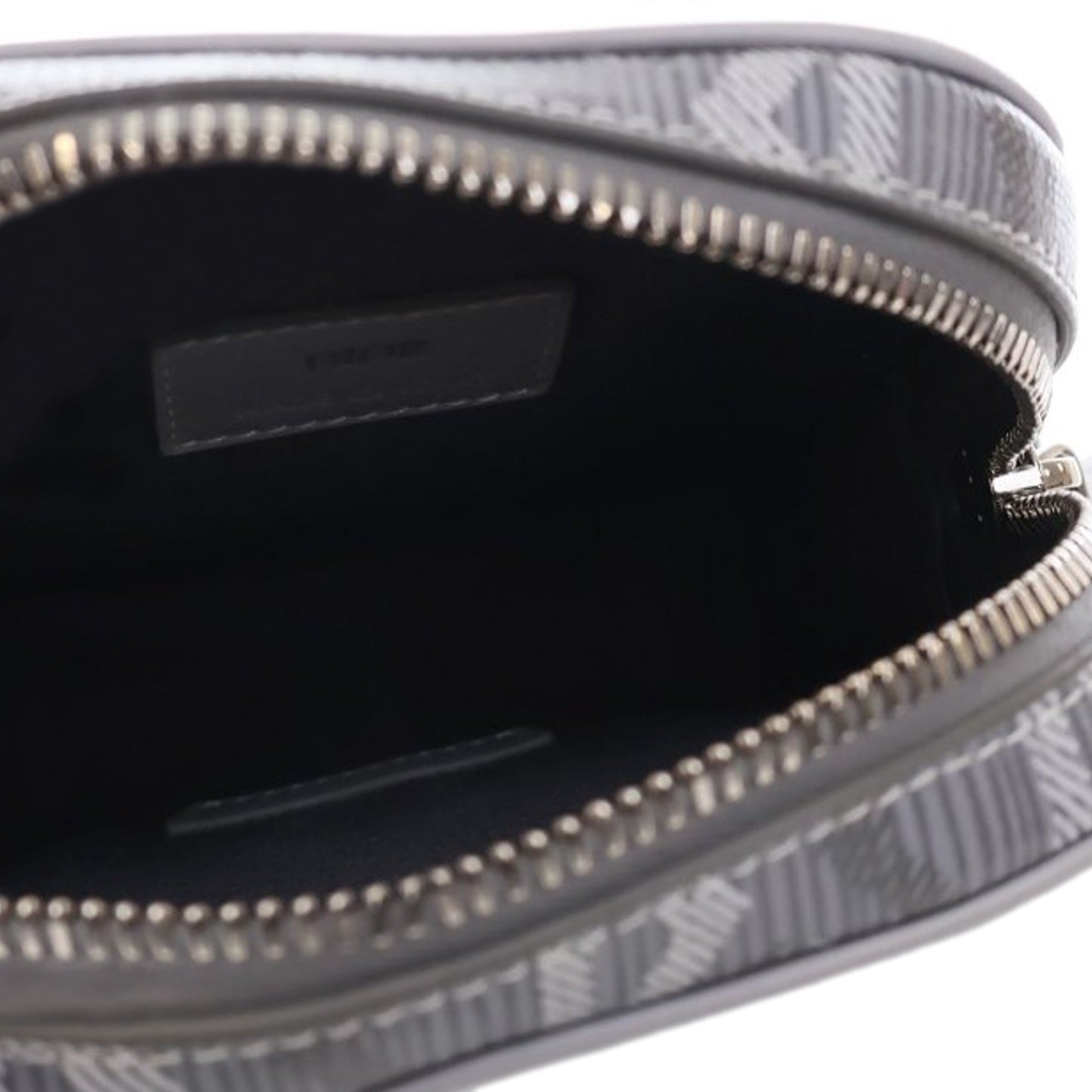 Dior Coated Canvas CD Diamond Hit The Road Vertical Wallet On Strap Gray