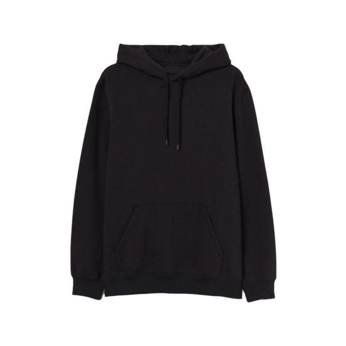Unisex Plain Black Hoodie