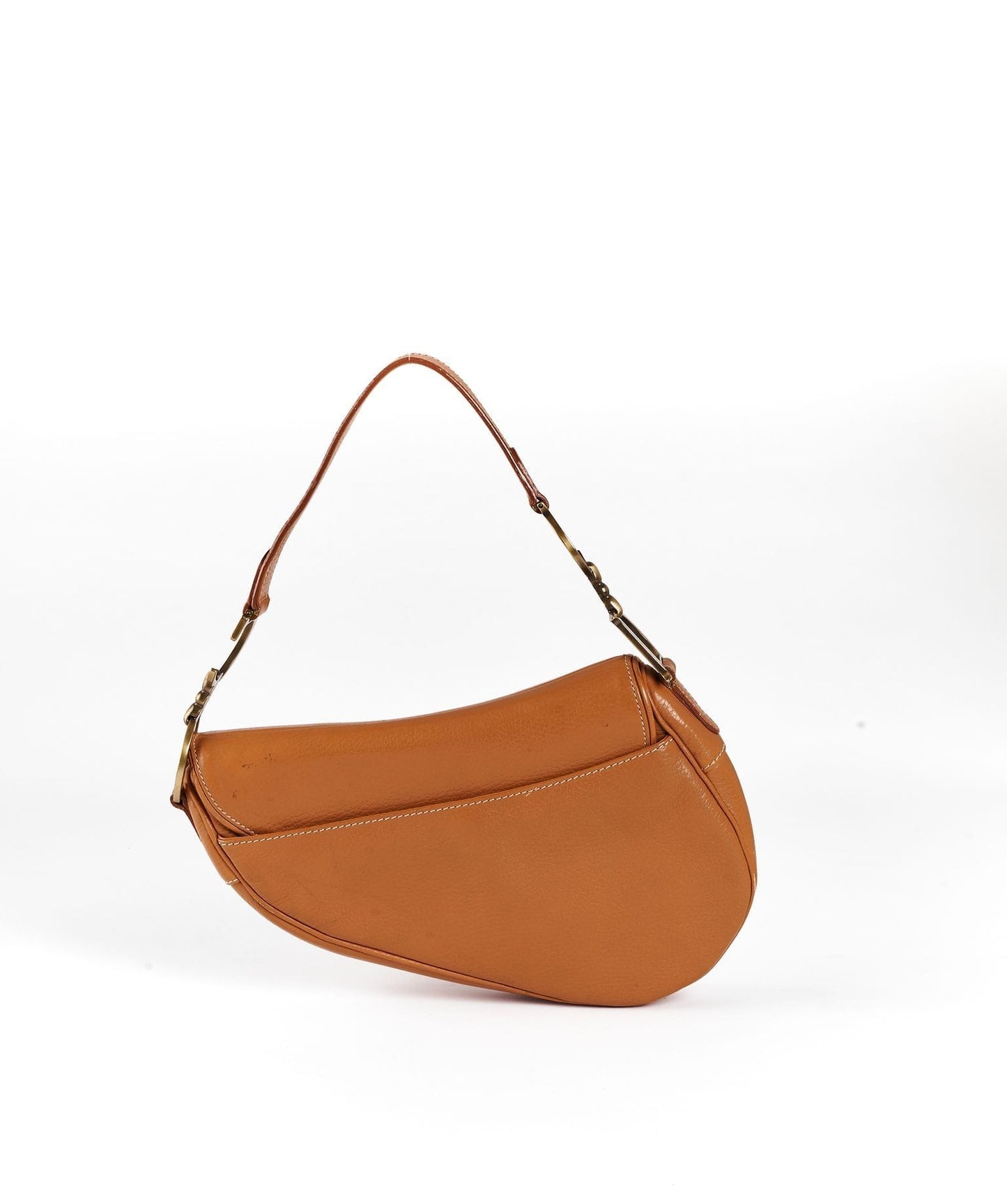 Dior Brown Leather Saddle Bag GHW