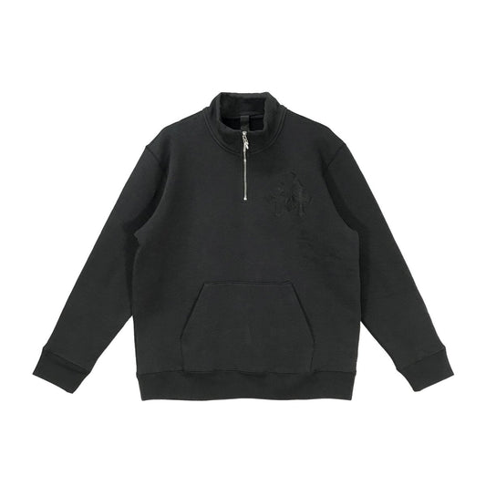 Chrome Hearts Black Triple Cross Half Zip Sweatshirt