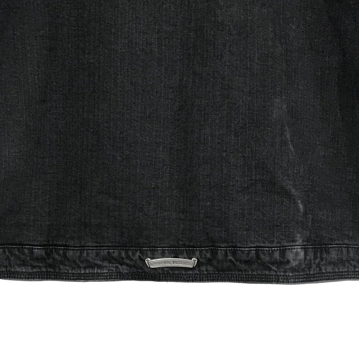 Chrome Hearts Black Wash Denim  Zip Jacket