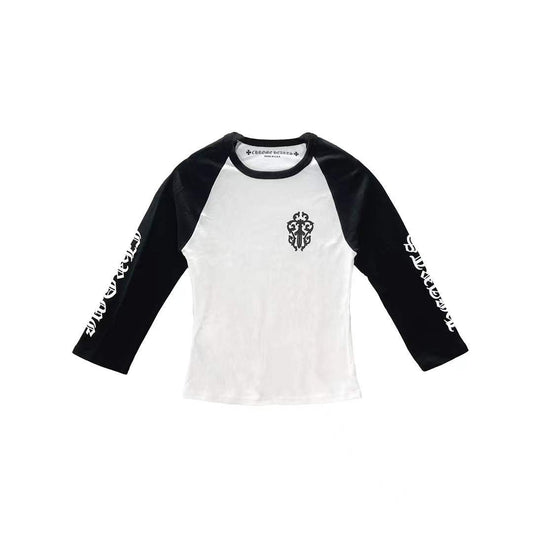 Chrome Hearts Black White  Baseball Long Mid Sleeve