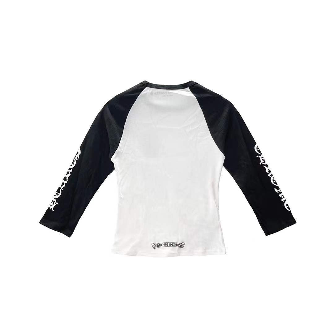 Chrome Hearts Black White  Baseball Long Mid Sleeve