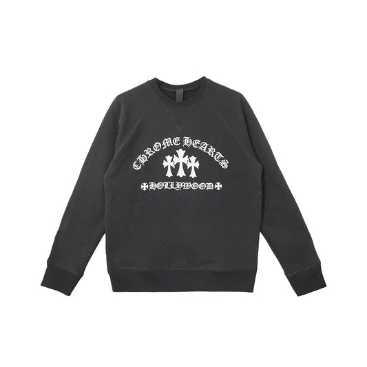 Chrome Hearts Triple Cross CH Embroidered Sweatshirt