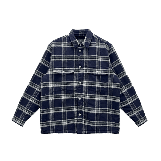Chrome Hearts Work  Pile Lined Flannel Shirt Jacket