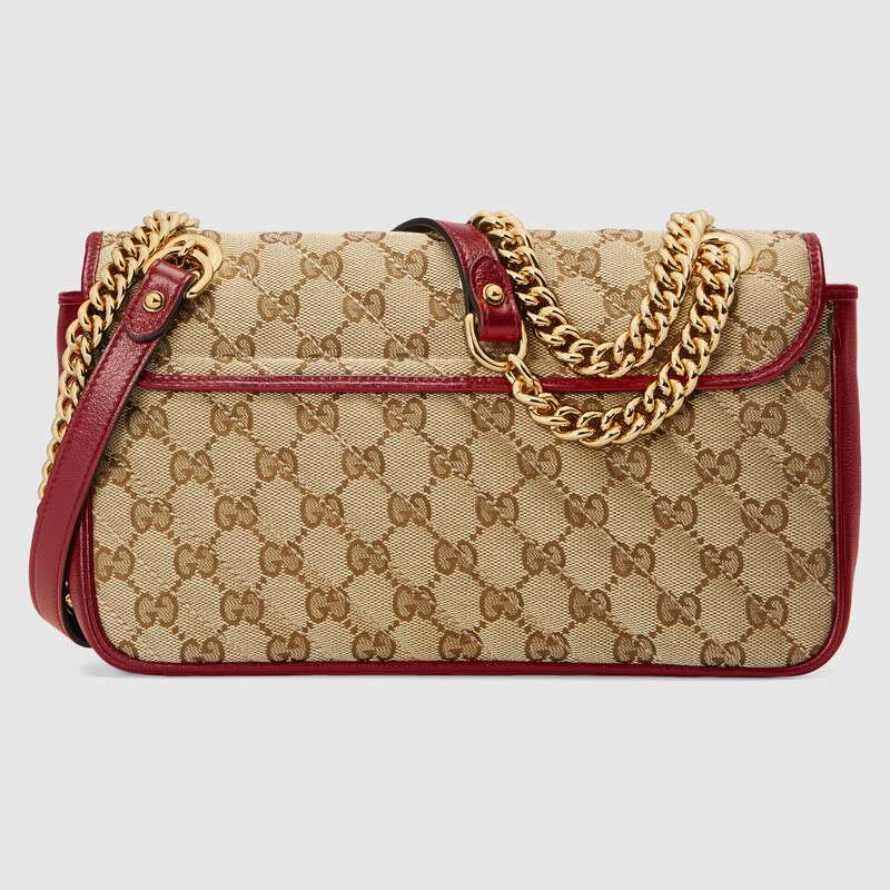 Gucci GG Marmont Medium Shoulder Bag Red Leather