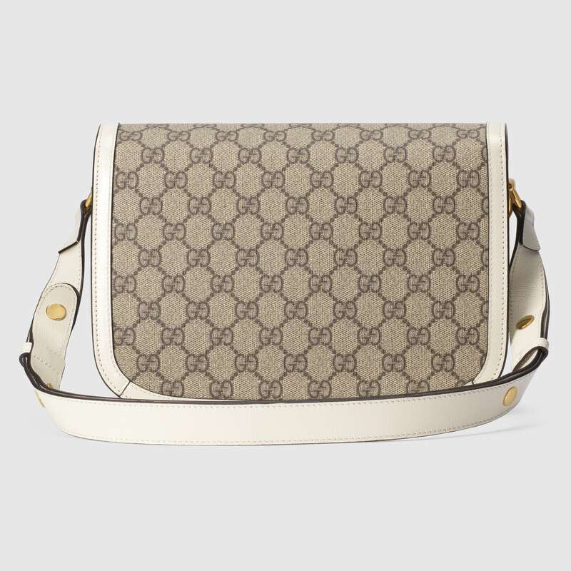 Gucci Horsebit 1955 Small Shoulder Bag White Leather