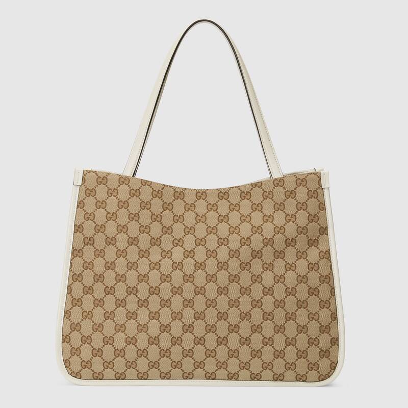 Gucci Horsebit 1955 Medium Tote Bag White Leather