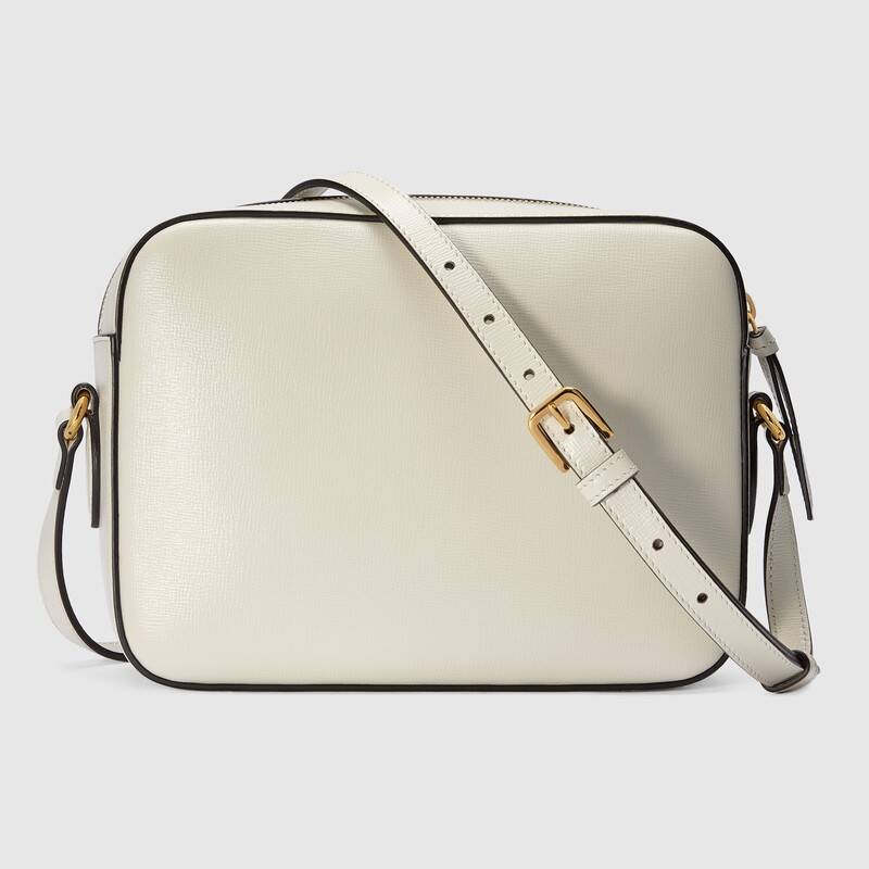 Gucci Horsebit 1955 Small Shoulder Bag White Leather