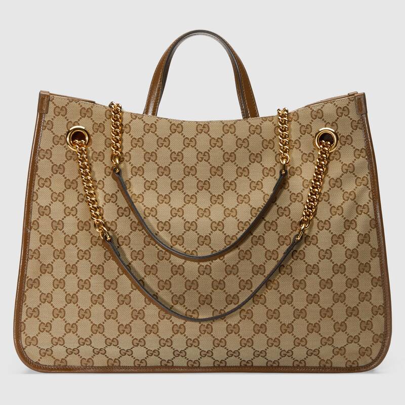 Gucci Horsebit 1955 Large Tote Bag Brown Leather
