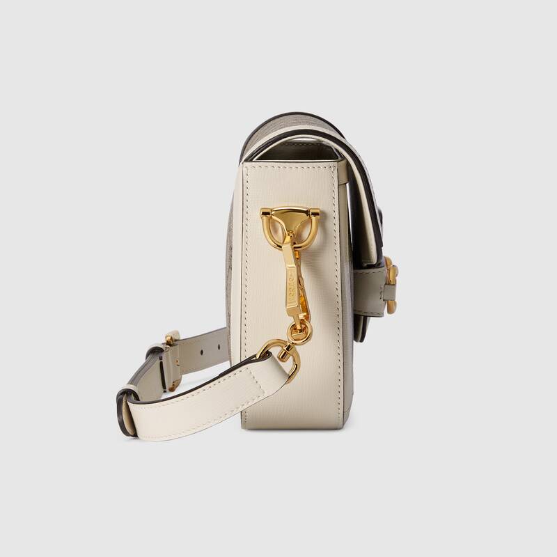 Gucci Horsebit 1955 Mini Bag White Leather