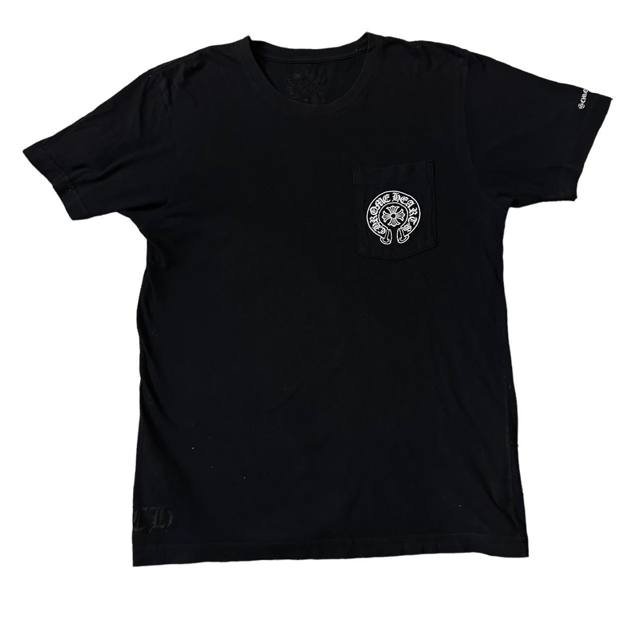 CHROME HEARTS Pocket tee Horseshoe Front & Back White T-shirt