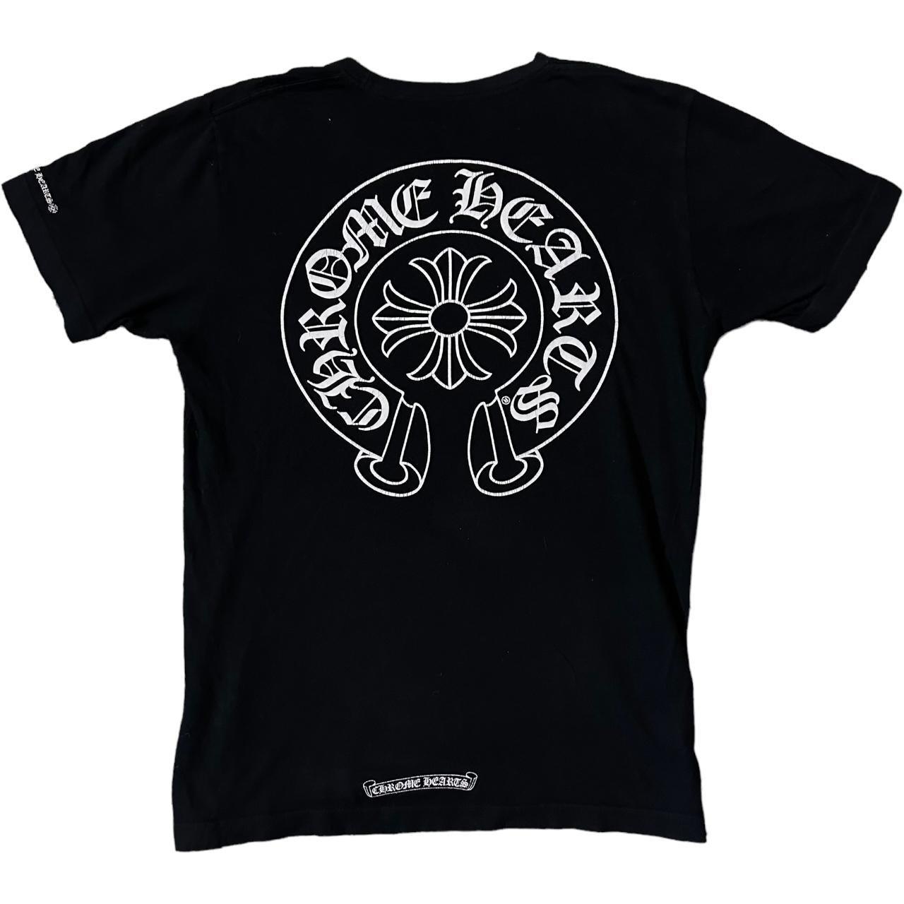 CHROME HEARTS Pocket tee Horseshoe Front & Back White T-shirt