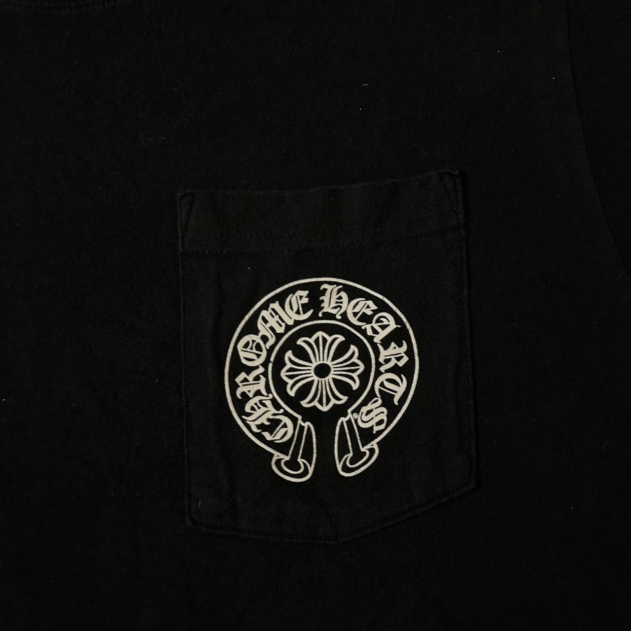 CHROME HEARTS Pocket tee Horseshoe Front & Back White T-shirt