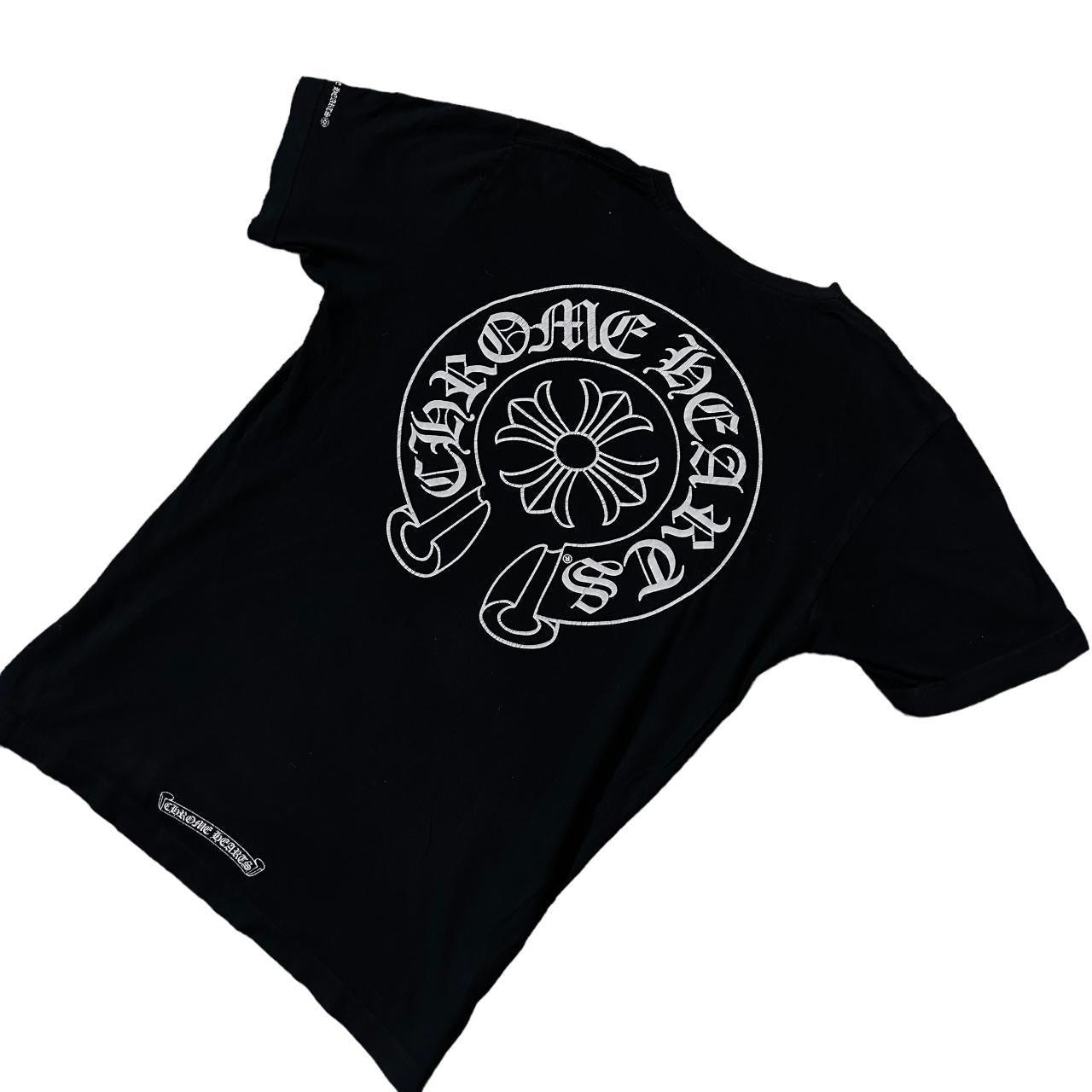 CHROME HEARTS Pocket tee Horseshoe Front & Back White T-shirt