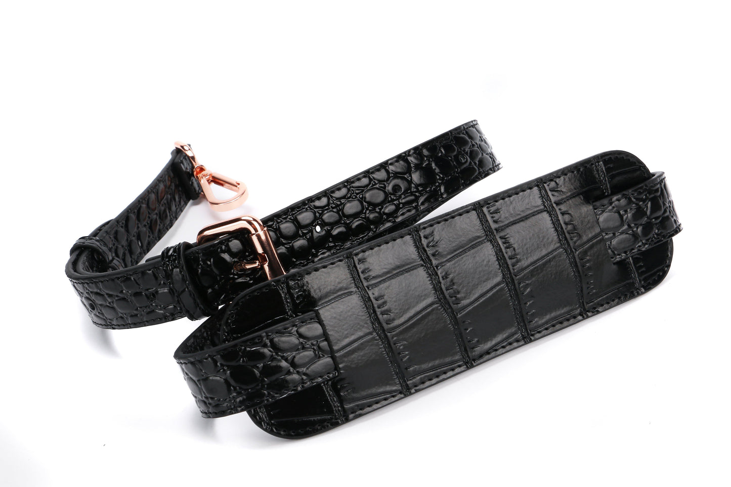 [limited edition] JULIA BLACK | croc patent Leather 14"Laptop Handbag | CHAMPAGNE GOLD