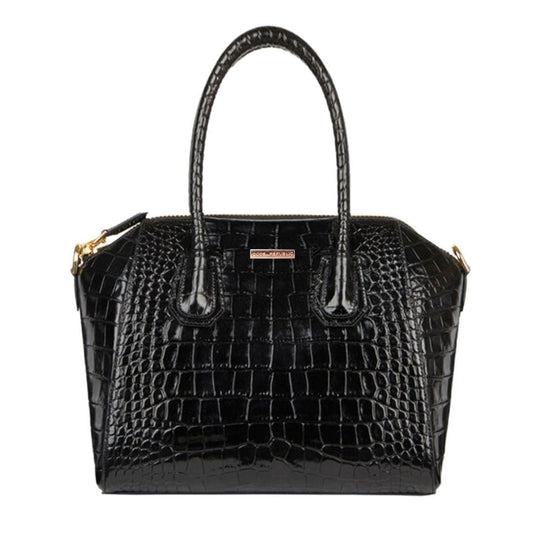 [limited edition] JULIA BLACK | croc patent Leather 14"Laptop Handbag | CHAMPAGNE GOLD