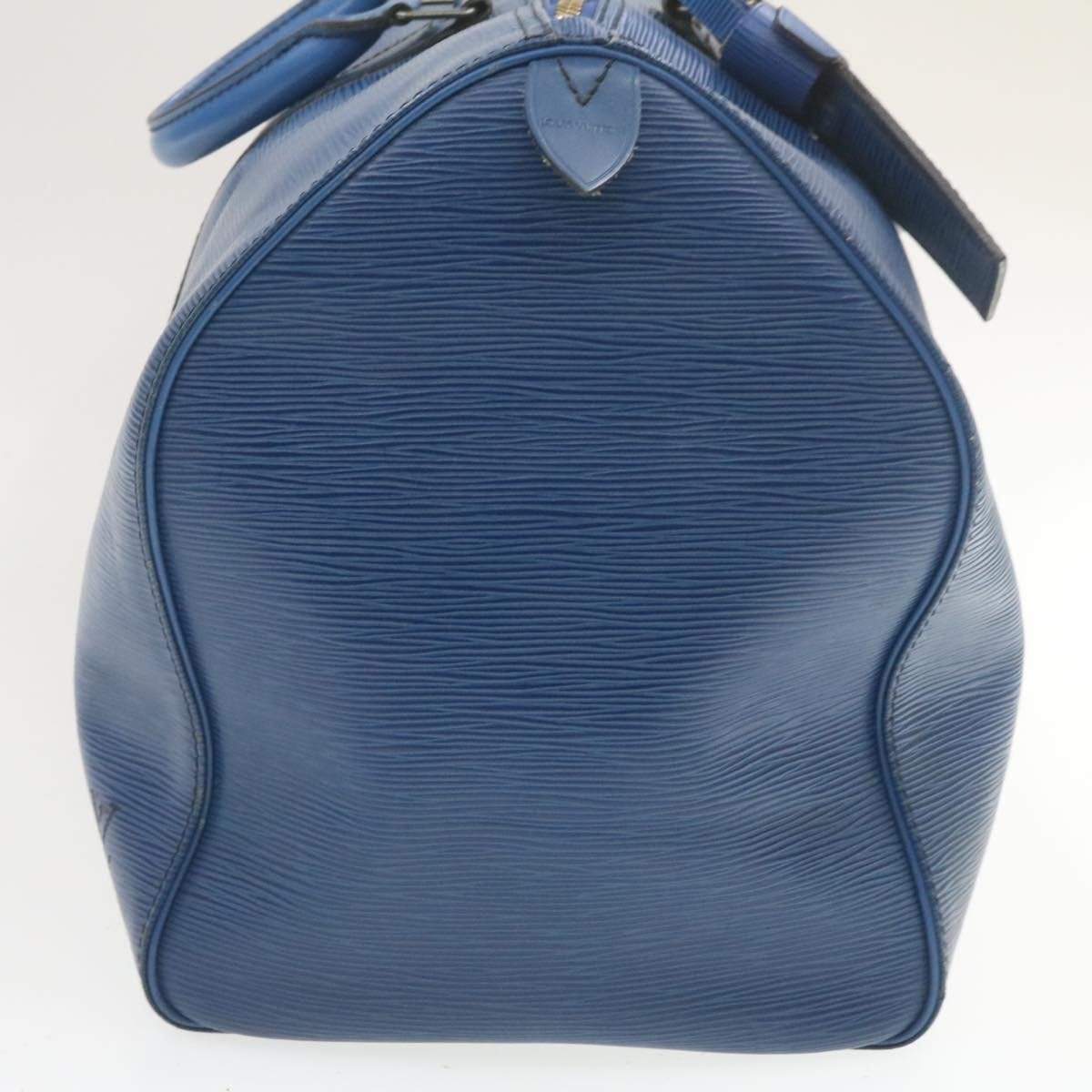 LOUIS VUITTON Epi Keepall 50 Boston Bag Blue VI0990