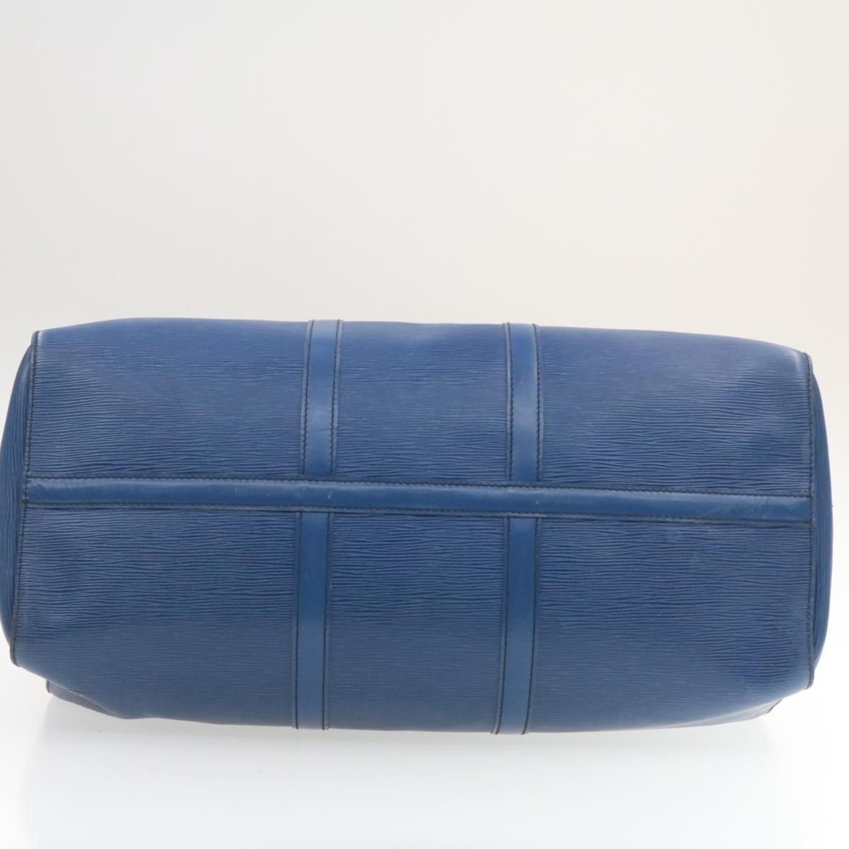 LOUIS VUITTON Epi Keepall 50 Boston Bag Blue VI0990