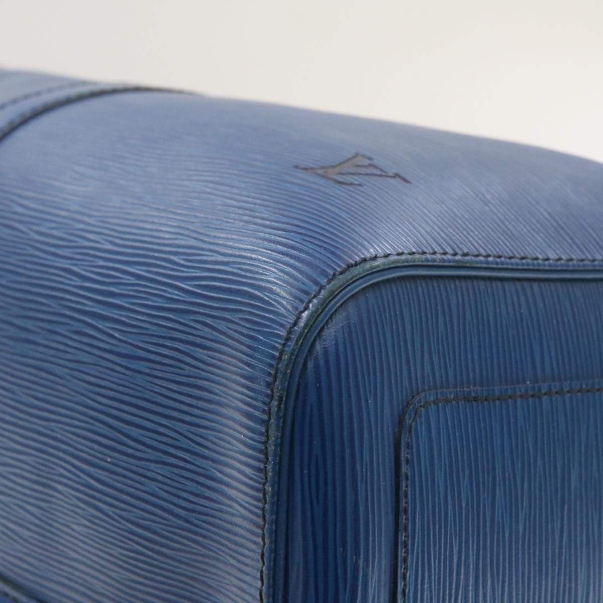 LOUIS VUITTON Epi Keepall 50 Boston Bag Blue VI0990
