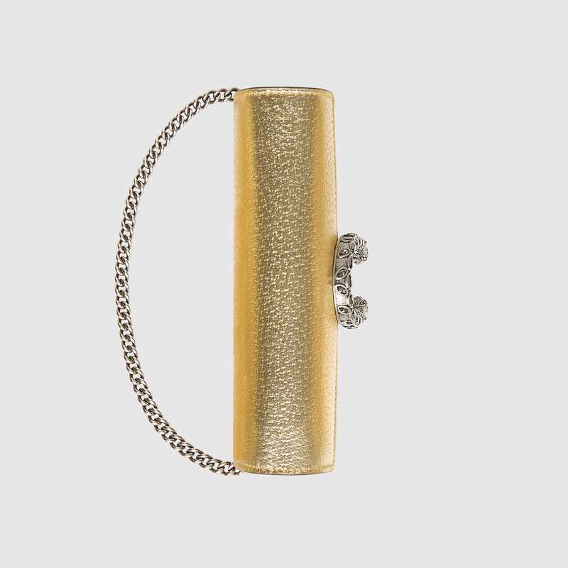 Gucci Dionysus Super Mini Bag Gold LamÃ© Leather