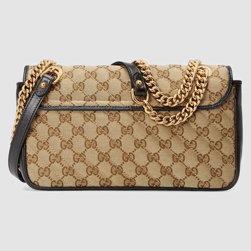 Gucci GG Marmont Medium Shoulder Bag Black Leather