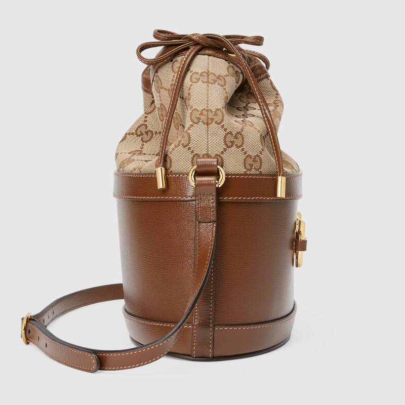 Gucci Horsebit 1955 Bucket Bag Brown Leather
